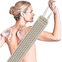 Exfoliating Back Scrubber  Exfoliating Sponge Pad Set for Shower, Bath Shower Scrubber for Men and Women, Luffa Scrubber to Deep Clean Relax Your Body (36.5 inch  3.5 inch) miniinthebox - thumbnail