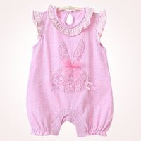 Cute Baby Solid Sleeveless Crawling Rompers