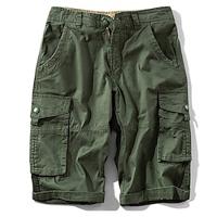 Men's Tactical Shorts Cargo Shorts Shorts Button Multi Pocket Plain Wearable Short Outdoor Daily Going out Fashion Classic Army Green Khaki Lightinthebox - thumbnail