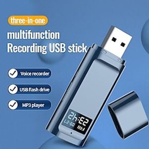 Digital Voice Recorder x29 English Portable Digital Voice Recorder 12.446 mm Recording Voice Activated Recorder Portable MP3 Player with Noise Reduction for Business Speech Meeting Learning Lectures Lightinthebox