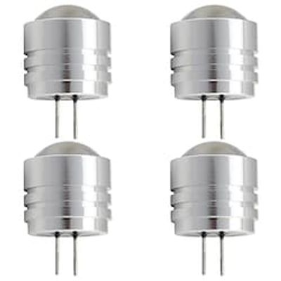 G4 LED Light Bulbs G4 Bi-Pin Base 1W 10W Halogen Bulb Equivalent LED Bulbs for Landscape Ceiling Under Counter Puck Lighting DC12V 1 LED COB Chips 4 Pack miniinthebox