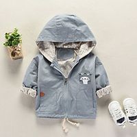 Kid's Boys and Girls Jacket  Coat Blushing Pink Grey Green Solid Color Cute 2-8 Years  Cotton Lightinthebox - thumbnail
