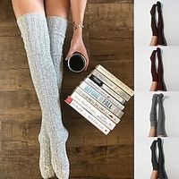 Women's Stockings Thick Winter Warm Socks Home Work Daily Retro Polyester Acrylic Fibers Cotton Cosplay Classic Casual Warm Leg Shaping Casual  Daily 1 Pair Lightinthebox - thumbnail
