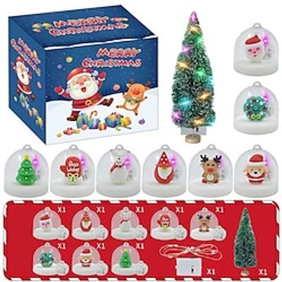 Christmas Advent Calendar Blind Box DIY Decorative Pendant Blind Box Christmas Decorations Diy Diamond Painting Keychain Christmas Pendant Lightinthebox
