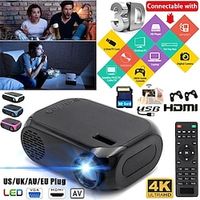 Portable Mini Projector LCD FHD Smart HD Projector Home Theater Movie Multimedia Video LED Support HDMI USB TFSD Card LaptopsDVDVCDAV 4K Lightinthebox - thumbnail