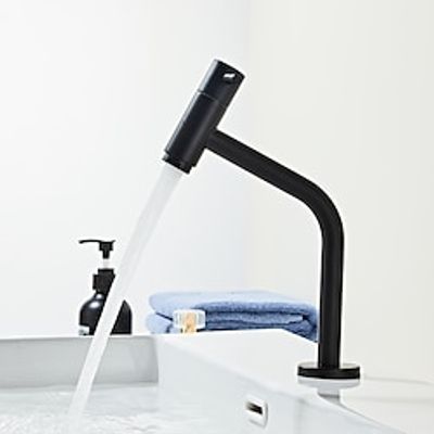 Black Bathroom Sink Faucet, High Pressure Stainless Steel Centerset Single Handle One Hole Bath Taps Lightinthebox