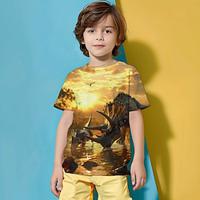 Boys 3D Animal Dinosaur Tee Short Sleeve 3D Print Spring Active Cool Sport Polyester Kids Toddler 3-12 Years Crew Neck Party Outdoor Birthday Lightinthebox