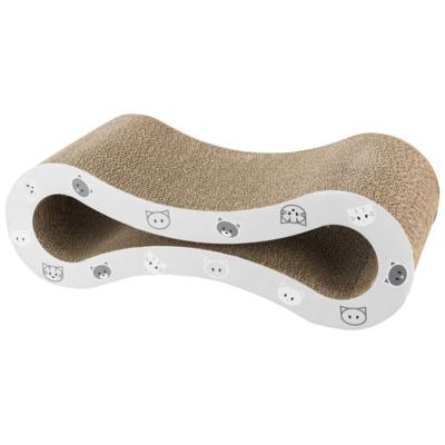 Trixie Mimi Scratching Wave Cardboard With Catnip - Grey 48X16X22Cm