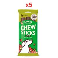 Lily's Kitchen Dog Chew Sticks with Lamb Dog Treats 120G (Pack of 5)