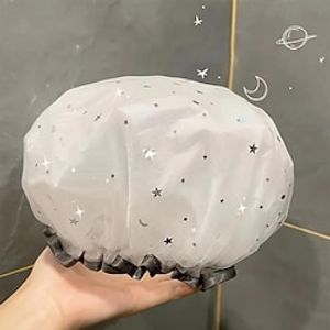Double-Layer Shower Cap Women's Waterproof Reusable Household Bath Cap For Long Short And Curly Hair For Women Girls Lightinthebox