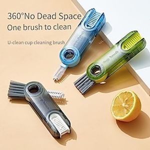 3 in 1 Multifunctional Cleaning Brush, 3 in 1 Multipurpose Bottle Gap Cleaner Brush, Multi-Functional Insulation Cup Crevice Cleaning Tools, Home Kitchen Cleaning Tools miniinthebox