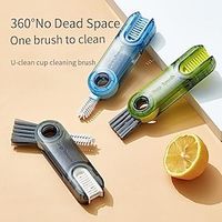 3 in 1 Multifunctional Cleaning Brush, 3 in 1 Multipurpose Bottle Gap Cleaner Brush, Multi-Functional Insulation Cup Crevice Cleaning Tools, Home Kitchen Cleaning Tools miniinthebox - thumbnail