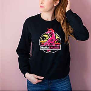 Women's Sweatshirt Graphic Dinosaur Letter Print Sports  Outdoor Casual Daily Hot Stamping Basic 休闲套头长袖卫衣打底衫 Hoodies Sweatshirts  Wine Red Yellow Gray Lightinthebox