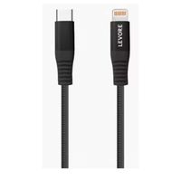 Levore 6ft Nylon Braided Usb C To Lightning Cable-(Black)-(LC4221-BK)