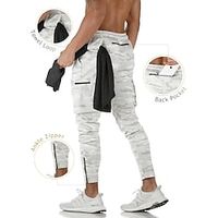 Men's Joggers Cargo Pants Drawstring Towel Loop Bottoms Outdoor Sports  Outdoor Winter Quick Dry Sweat wicking Power Flex Basketball Running Workout Sportswear Activewear Dark Grey Green Black Lightinthebox - thumbnail