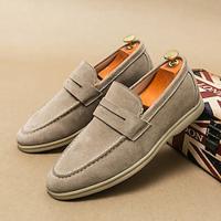 Men's Loafers Slip-Ons Business Casual Outdoor Daily Suede Comfortable Loafer Black Khaki Beige Summer Spring Lightinthebox