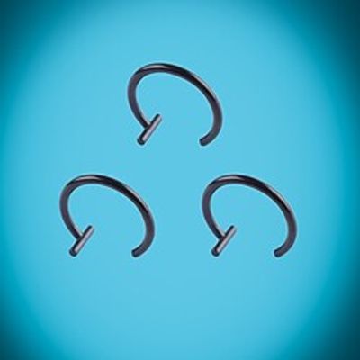 Nose Ring  Nose Stud  Nose Piercing Personalized Stylish Artistic Women's Body Jewelry For Party Evening Gift Classic Stainless Steel  A Grade ABS Music Notes Black 3 Pieces Lightinthebox