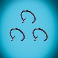 Nose Ring  Nose Stud  Nose Piercing Personalized Stylish Artistic Women's Body Jewelry For Party Evening Gift Classic Stainless Steel  A Grade ABS Music Notes Black 3 Pieces Lightinthebox - thumbnail