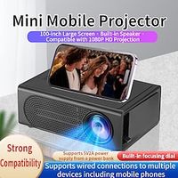 M200 portable mini projector LED mobile phone home cinema wired mobile phone with screen support 1080p Lightinthebox - thumbnail