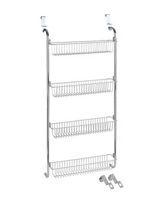 Wenko 4 Tier Over Door Accessory Rack Chrome