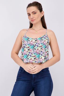 Womens All Over Print Tank Top Blue Combo Womens All Over Print Tank Top Blue Combo