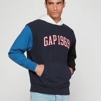 Gap Logo Pullover Color-Block Hoodie - thumbnail