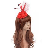 Retro Hyperbole Net Headpiece with Feather / Floral 1 Piece Horse Race Headpiece miniinthebox Retro Hyperbole Net Headpiece with Feather / Floral 1 Piece Horse Race Headpiece miniinthebox