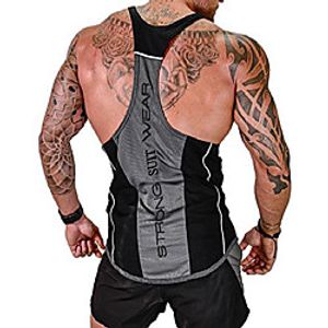 Men's Fitness Tank Tops Muscle Stringer Bodybuilding Workout Gym Vest T-Shirts Lightinthebox