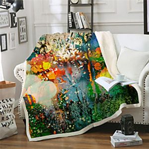 Multifunctional Blankets, Geometric Polyester Warmer Comfy Blankets Lightinthebox