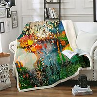 Multifunctional Blankets, Geometric Polyester Warmer Comfy Blankets Lightinthebox - thumbnail