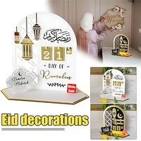 Acrylic Ramadan Calendar Board Table Ornament Eid Mubarak Countdown Gifts Day of Ramadan Islam Muslim Advent Day Home Creative Decoration Arabic Countdown Calendar Reminder Desktop Decoration Lightinthebox - thumbnail