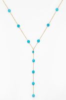 Y Necklace with Turquoise in 18kt Yellow Gold Y Necklace with Turquoise in 18kt Yellow Gold