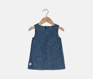 Toddler Baby Girls Denim Tank Dress  Blue