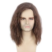 Dark Brown Men Wig Long Male Type Short Layer HairToupee Halloween Fluffy miniinthebox - thumbnail