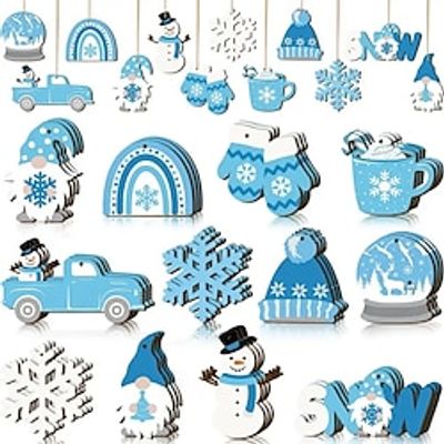 24pcs Christmas Tree Ornaments Xmas Wooden Christmas White Snowflake Santa Claus Blue Elk Crystal Ball Hanging Decoration Pendant For Outdoor Festival Party Gift (with Rope) Lightinthebox 24pcs Christmas Tree Ornaments Xmas Wooden Christmas White Snowflake Santa Claus Blue Elk Crystal Ball Hanging Decoration Pendant For Outdoor Festival Party Gift (with Rope) Lightinthebox