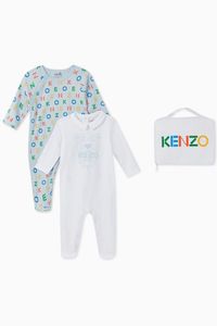 Tiger & Logo Organic Cotton Sleepsuit Set