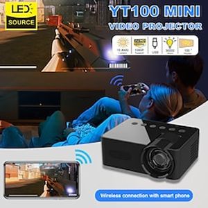 YT100 Mini Projector Wireless WIFI Display Screen Mirror with iOS and Android Smartphones Support USB Input Pocket Projector for Classic Movie Kids Animation miniinthebox