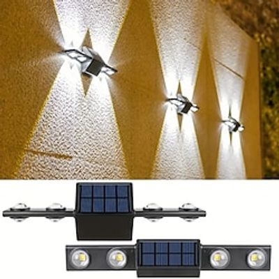 2pcs Solar Outdoor Wall Light DIY Splicing Washing Wall Light Waterproof Garden Light Christmas Party Holiday Villa Porch Yard Fence Decor Lighting miniinthebox