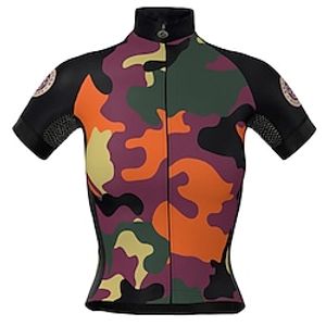 21Grams Women's Cycling Jersey Short Sleeve Bike Top with 3 Rear Pockets Mountain Bike MTB Road Bike Cycling Breathable Quick Dry Moisture Wicking Reflective Strips Fuchsia Camo  Camouflage Lightinthebox