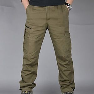 Men's Cargo Pants Trousers Leg Drawstring Multi Pocket Camouflage Comfort Outdoor Daily Going out Cotton Blend Fashion Streetwear Black Army Green Lightinthebox