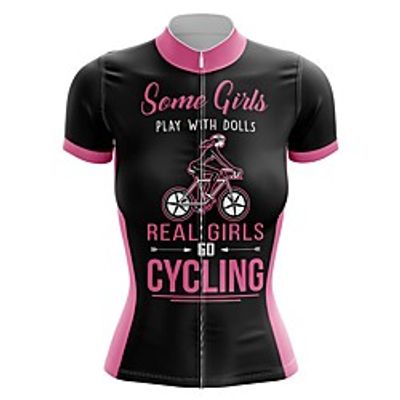 21Grams Women's Short Sleeve Cycling Jersey Summer Spandex Black Bike Top Mountain Bike MTB Road Bike Cycling Quick Dry Moisture Wicking Sports Clothing Apparel  Stretchy  Athleisure Lightinthebox
