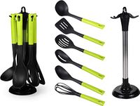 Royalford Nylon Kitchen Tool Set of 7-(Green/Black)-(RF9676)