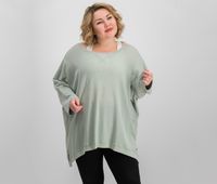 Performance Plus Size 3/4-Sleeve Top  Jade - thumbnail