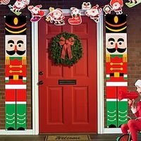 Porch Decoration Door Curtain Christmas Background Cloth Banner Origin Source Of Goods Christmas Couplet Lightinthebox - thumbnail