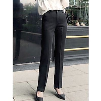 Women's Dress Pants Full Length Fashion Work Office Street Black XS S Fall Winter Lightinthebox