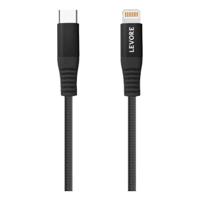 Levore 1m Nylon Braided Usb C To Lightning Cable-(Black)-(LC4211-BK)