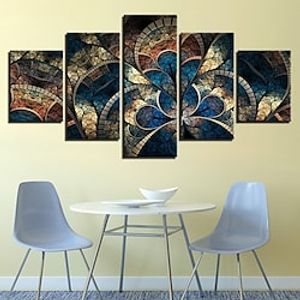 5 Panels Abstract Flower Prints Modern Wall Art Wall Hanging Gift Home Decoration Rolled Canvas Unframed Unstretched Painting Core miniinthebox