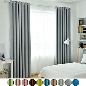 2 Panels Blackout Curtains Thickened Imitation Linen Twill Jacquard Blackout Curtains Living Room Bedroom Dining Children's Room miniinthebox