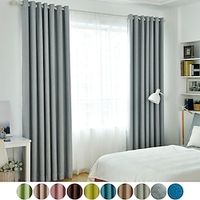 2 Panels Blackout Curtains Thickened Imitation Linen Twill Jacquard Blackout Curtains Living Room Bedroom Dining Children's Room miniinthebox - thumbnail