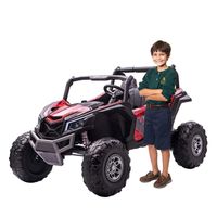 Megastar Ride On 24V Giant Goblin Electric Jeep 2 seater with Remote Control, Army Red - XMX613-Army Red (UAE Delivery Only)